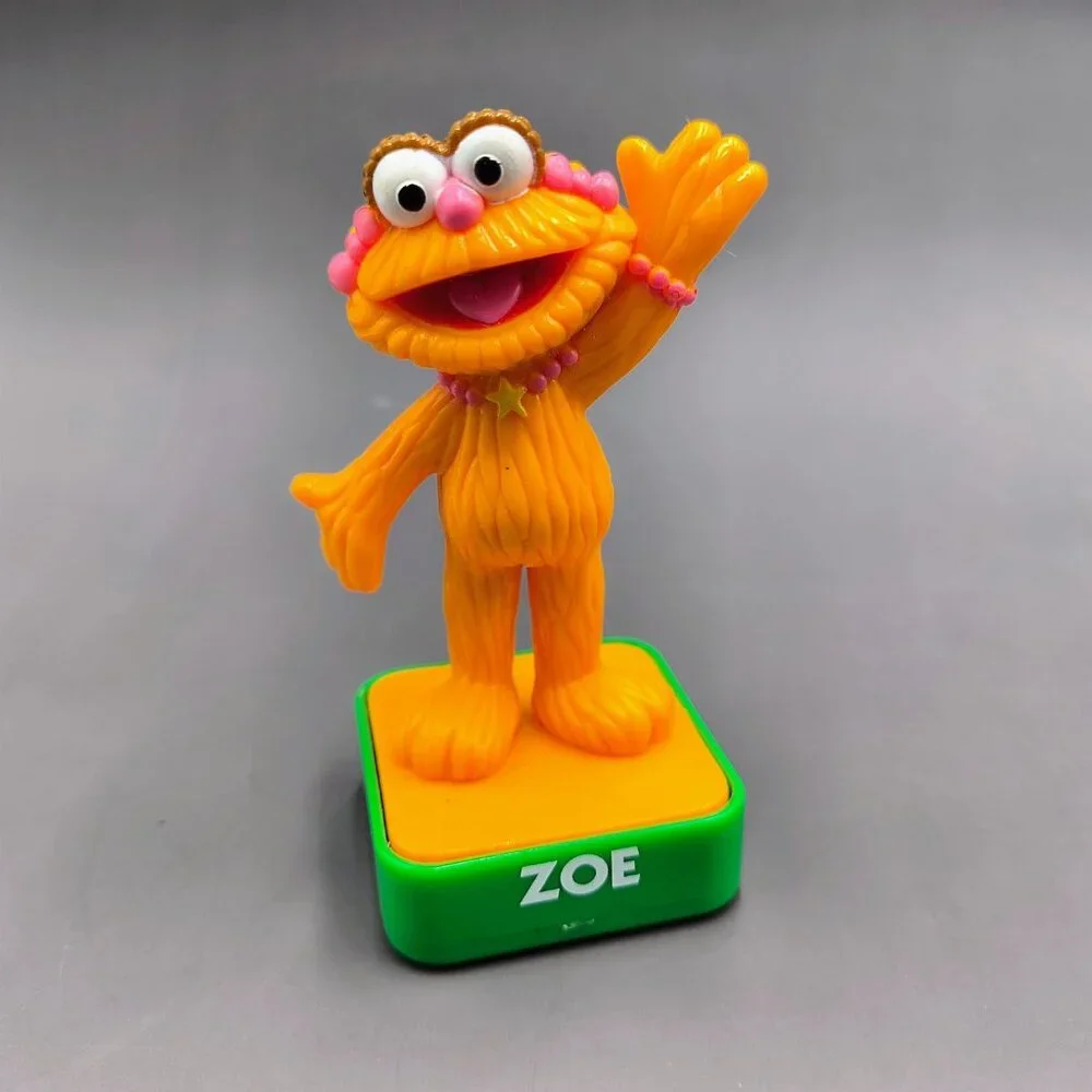 Sesame Street Zoe Figurine Stamper Rubber Stamp Unused Rose Art 1997